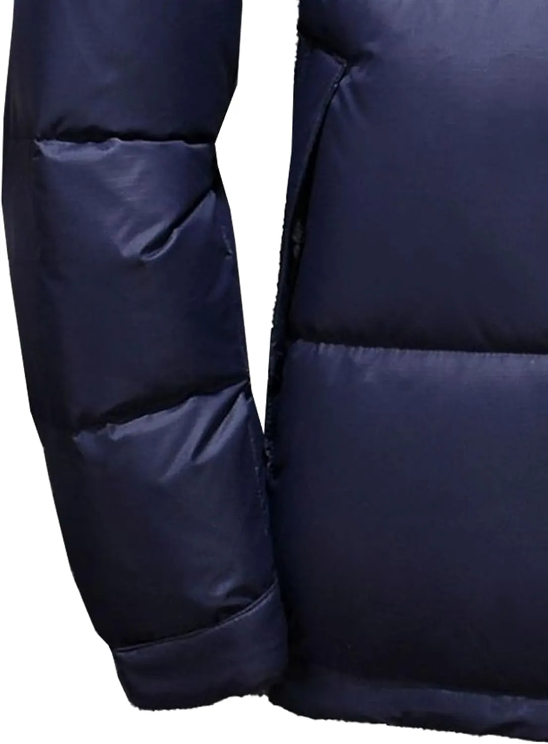 Mens Retro Bubble Puffer Jacket Stylish Stand Collar Duck Down Coats Short Casual Color Down Jackets