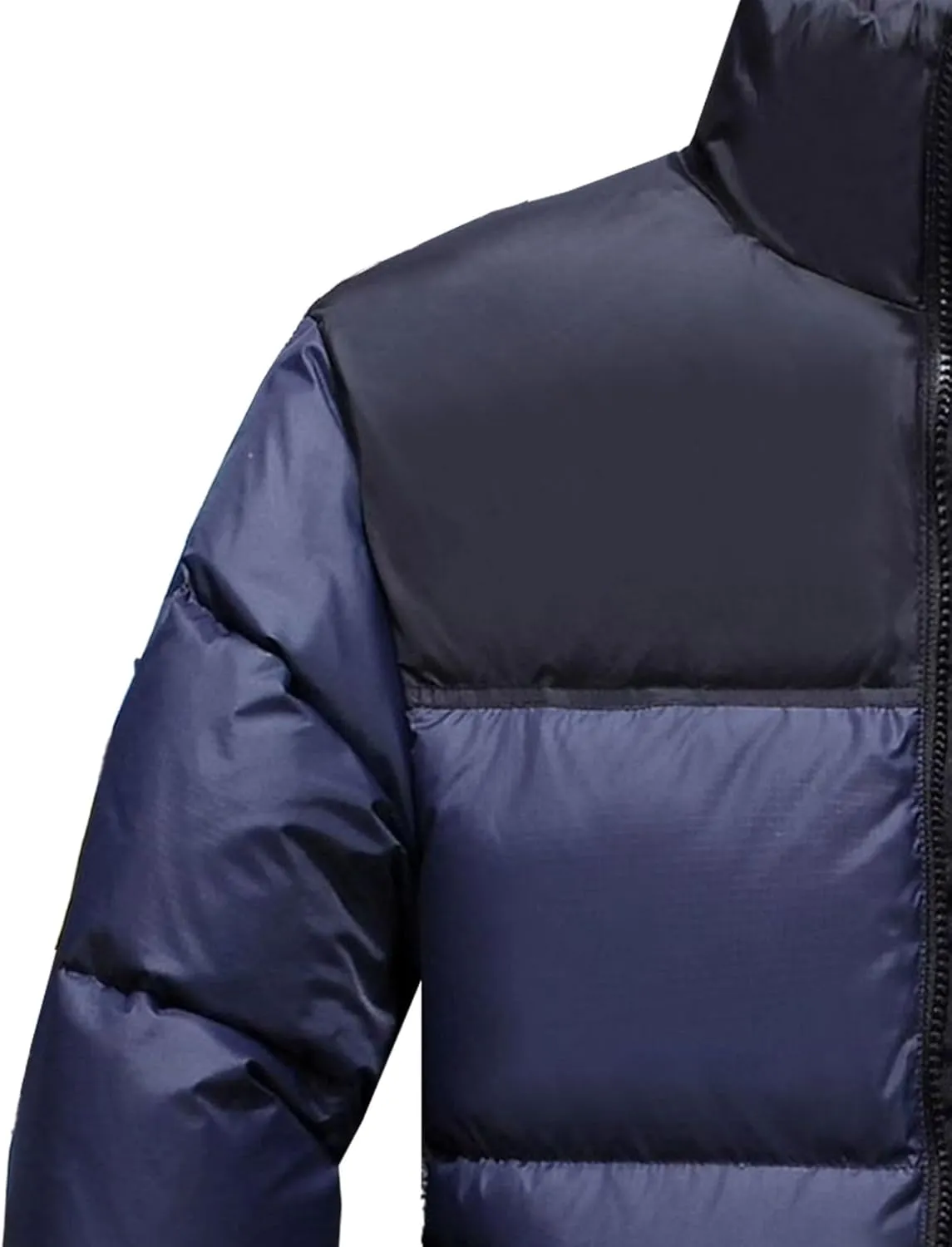 Mens Retro Bubble Puffer Jacket Stylish Stand Collar Duck Down Coats Short Casual Color Down Jackets