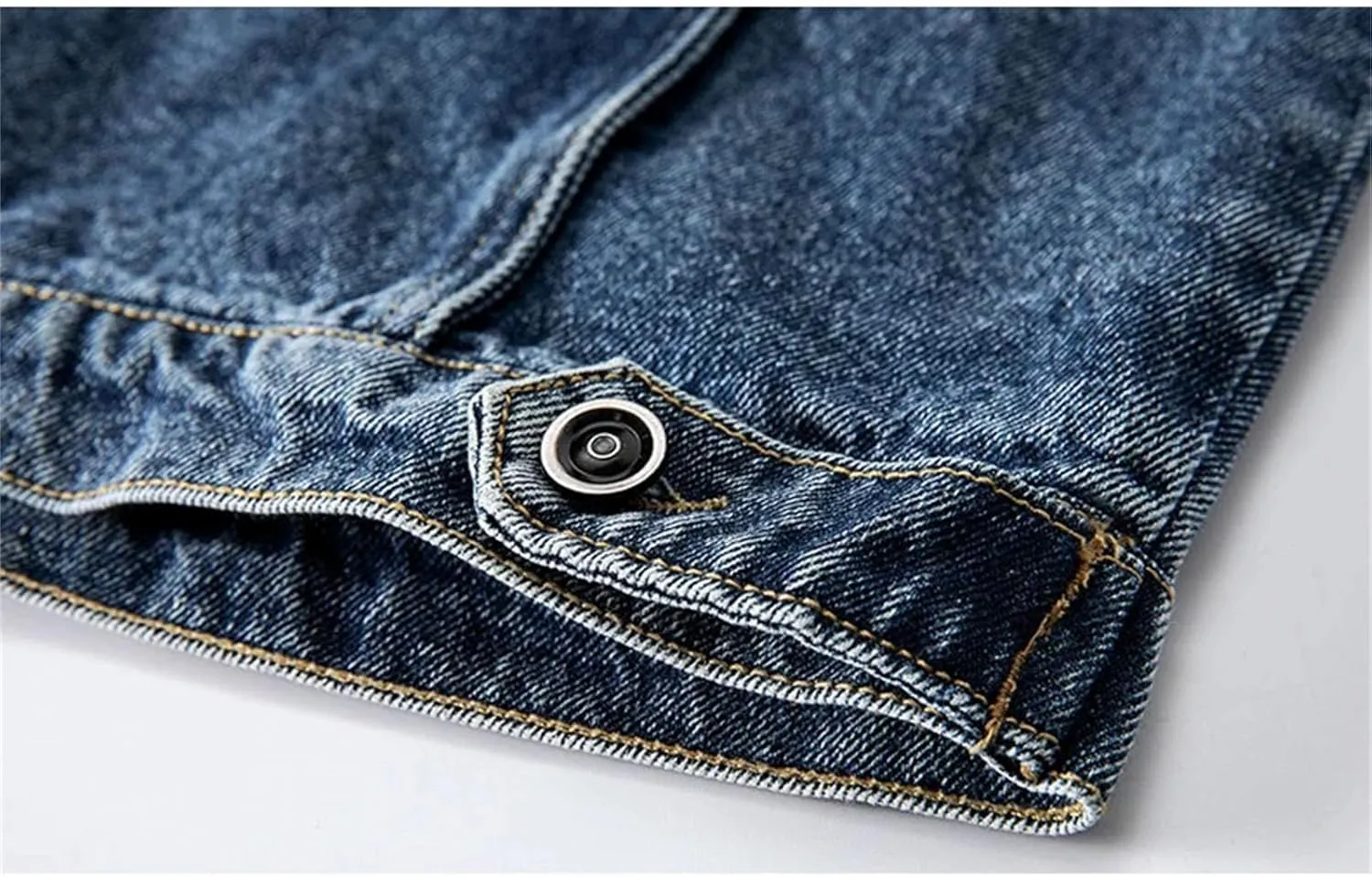 Men's Spring Work Denim Jacket Men Vintage Lapel Jean Jacket Loose Casual Sport Denim Coats