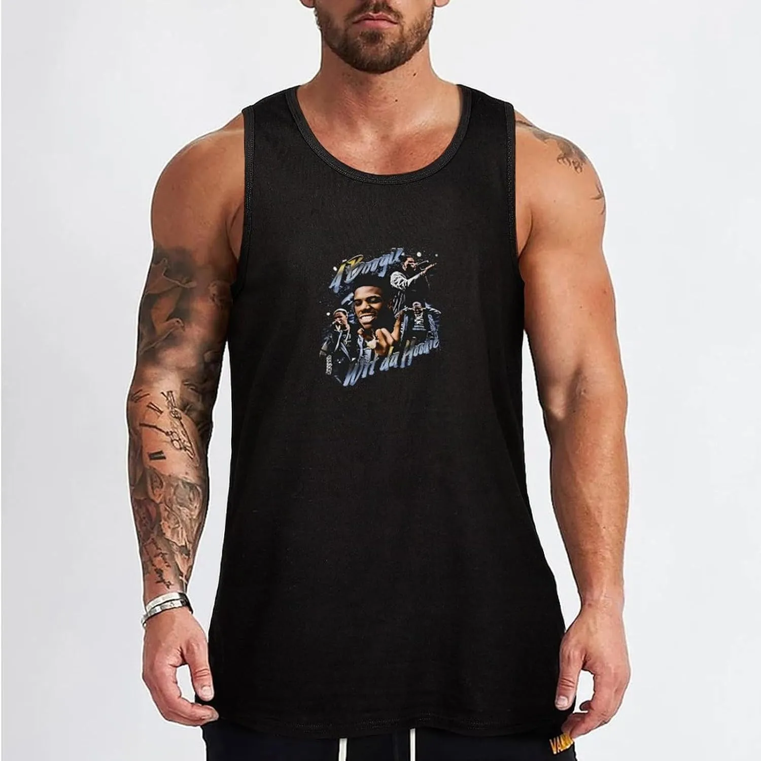 Men's Stretchy Sleeveless Shirt Comfortable Athletic Tank Flexible Tank