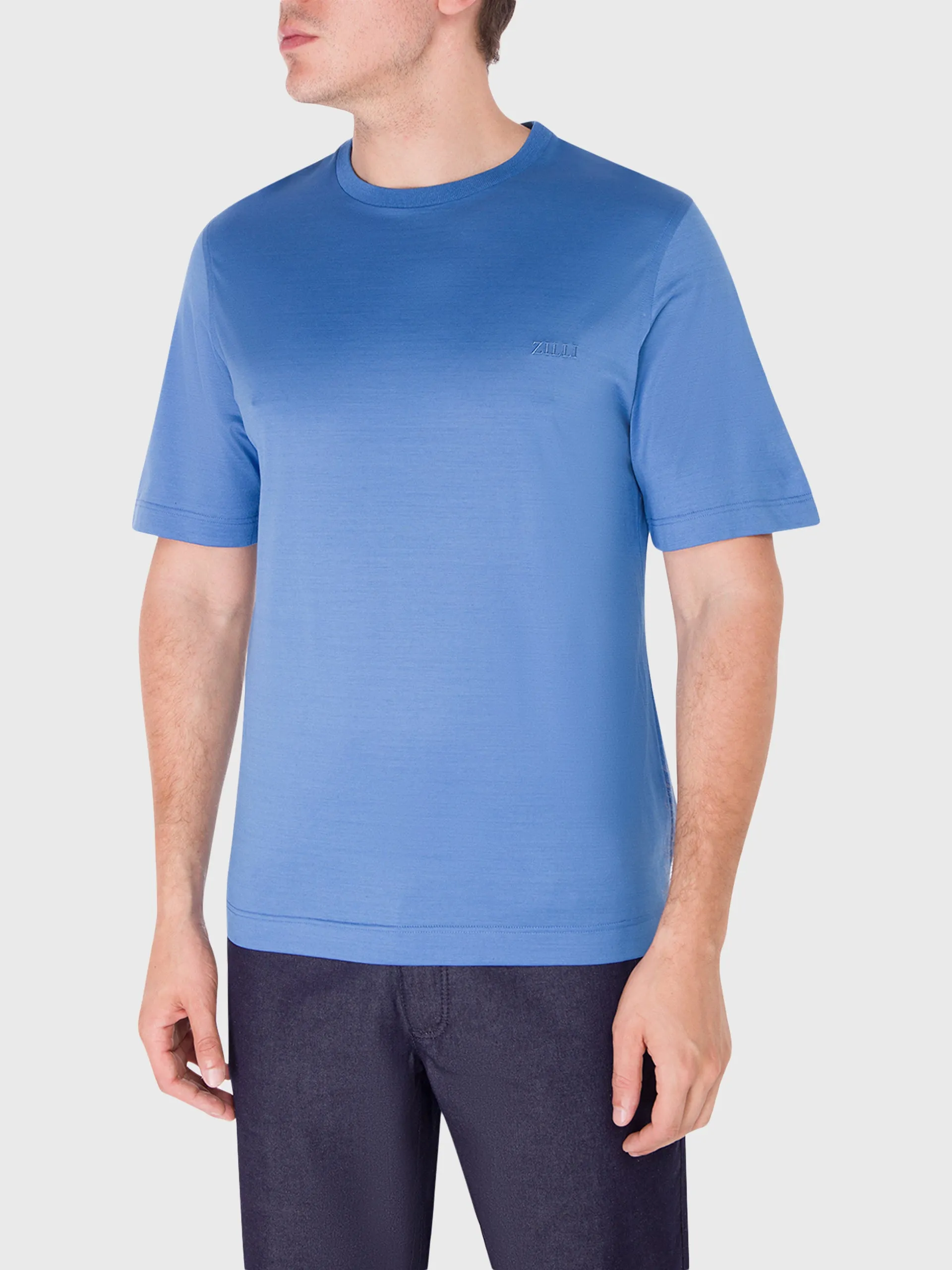 Minimalist Cotton T-Shirt Light Blue