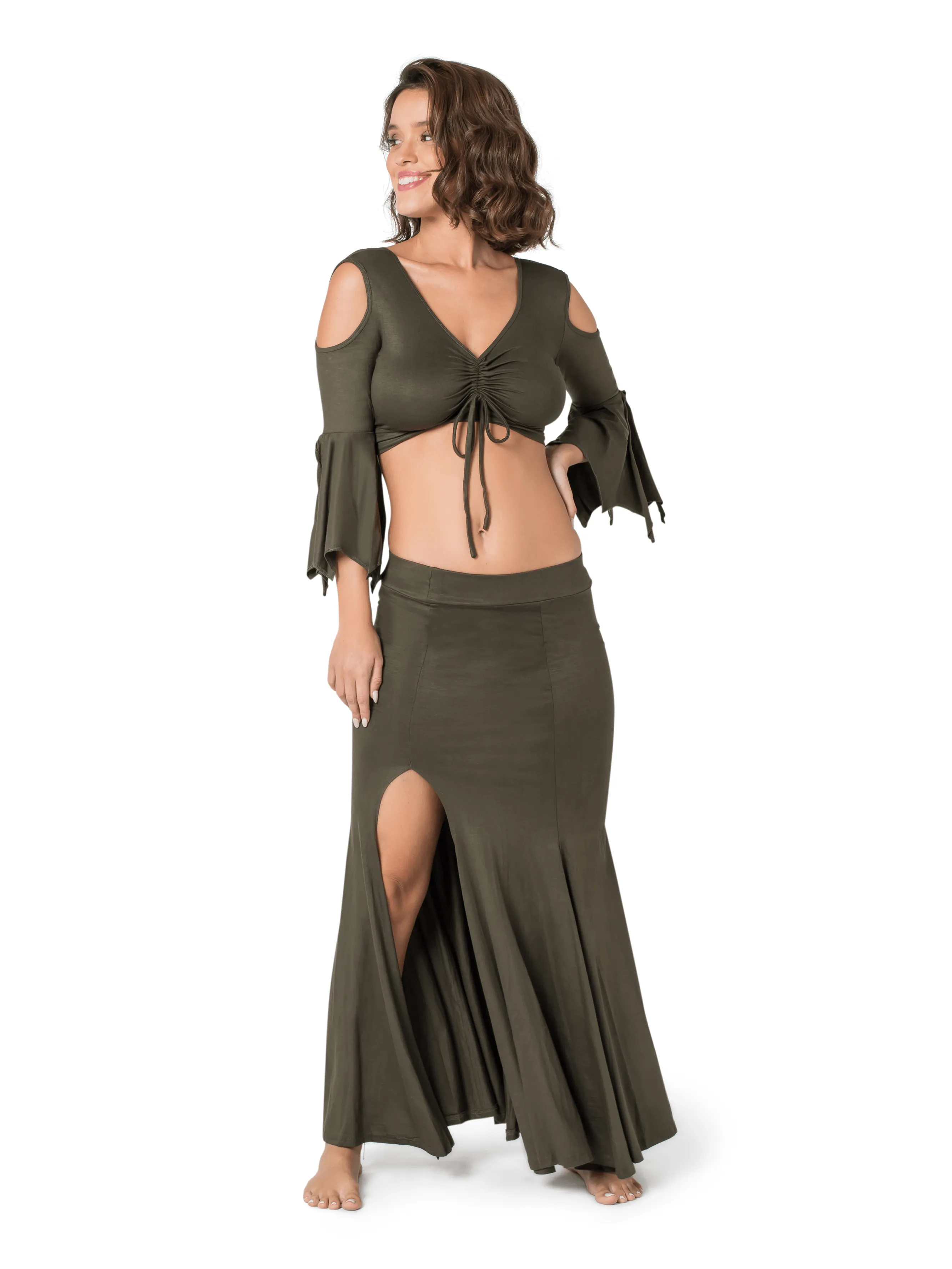 MIRMADE MAXI SLIT SKIRT