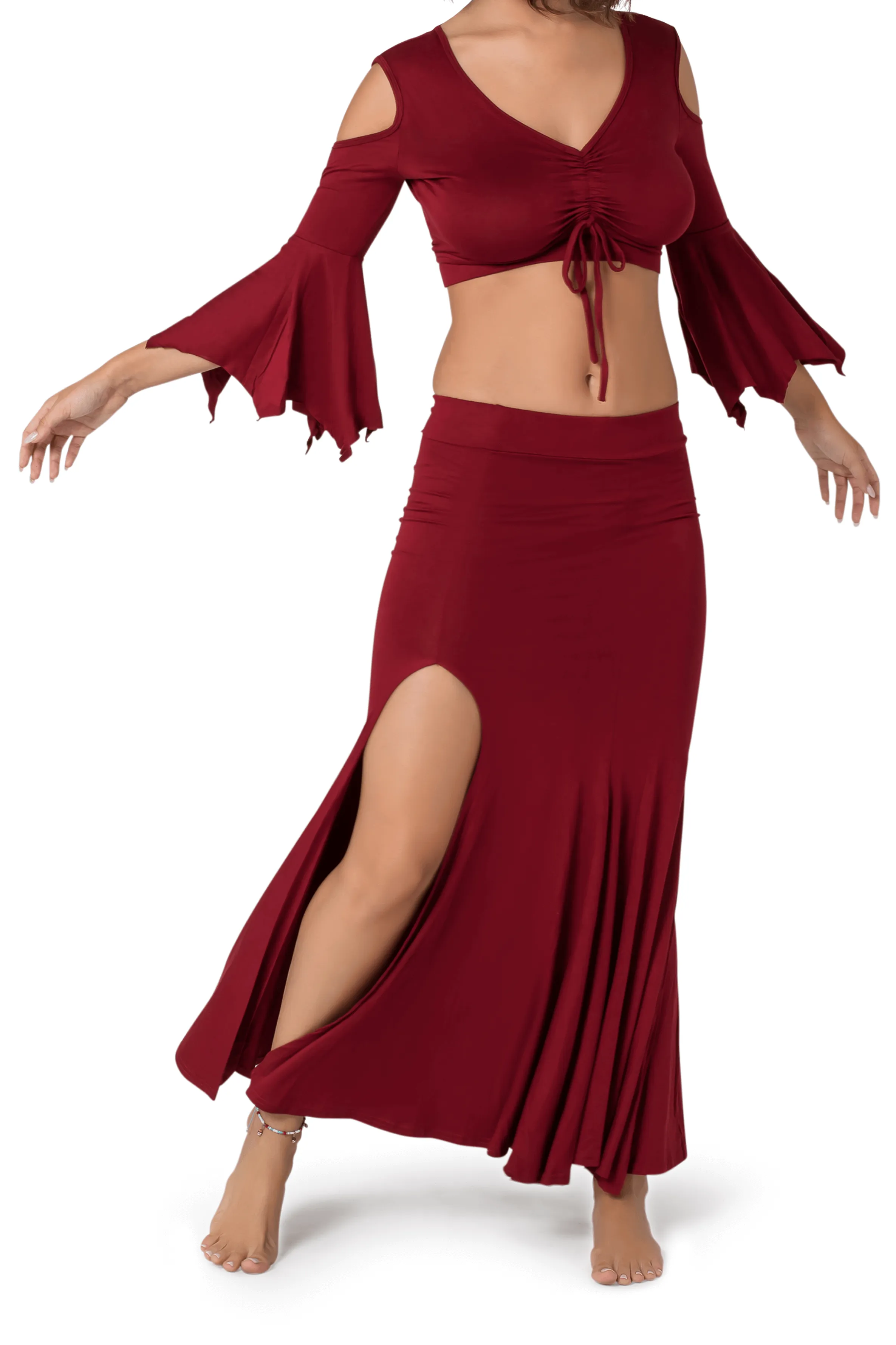 MIRMADE MAXI SLIT SKIRT
