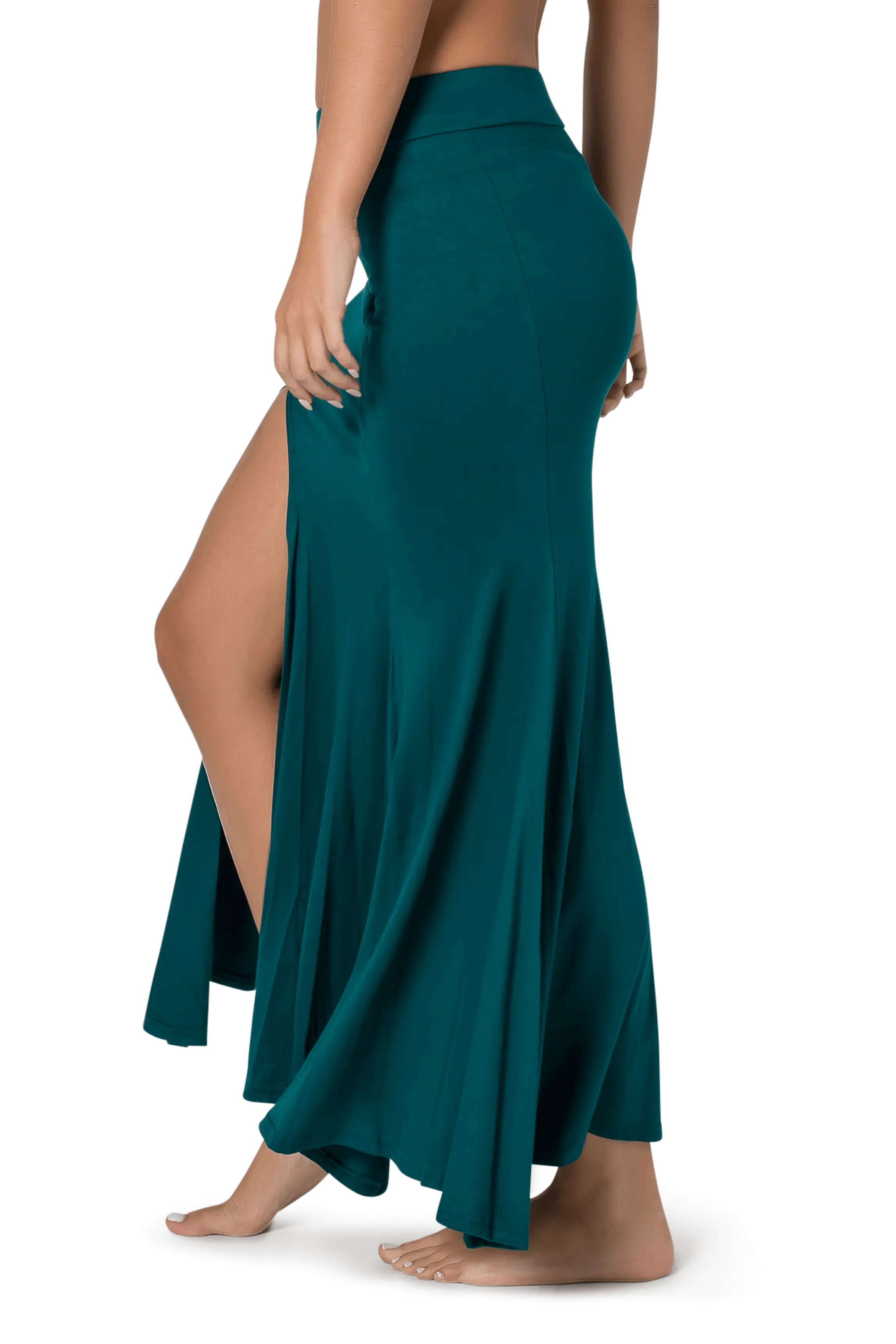 MIRMADE MAXI SLIT SKIRT