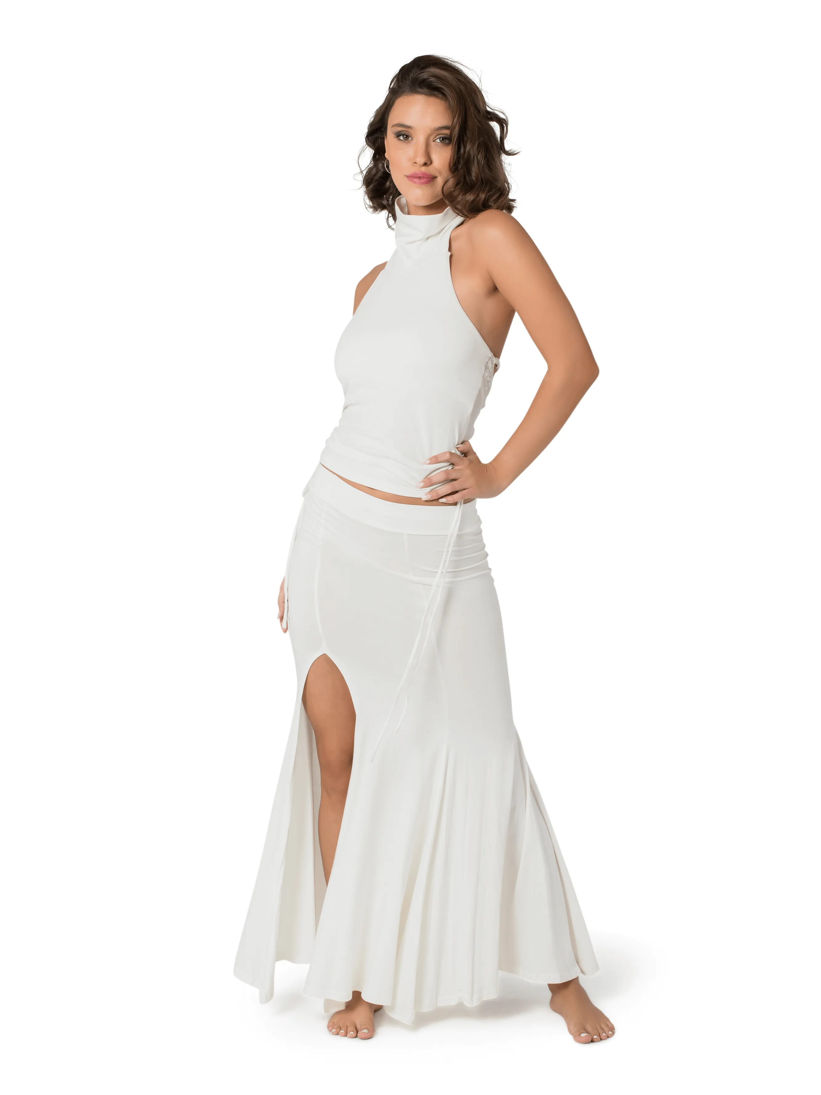 MIRMADE MAXI SLIT SKIRT