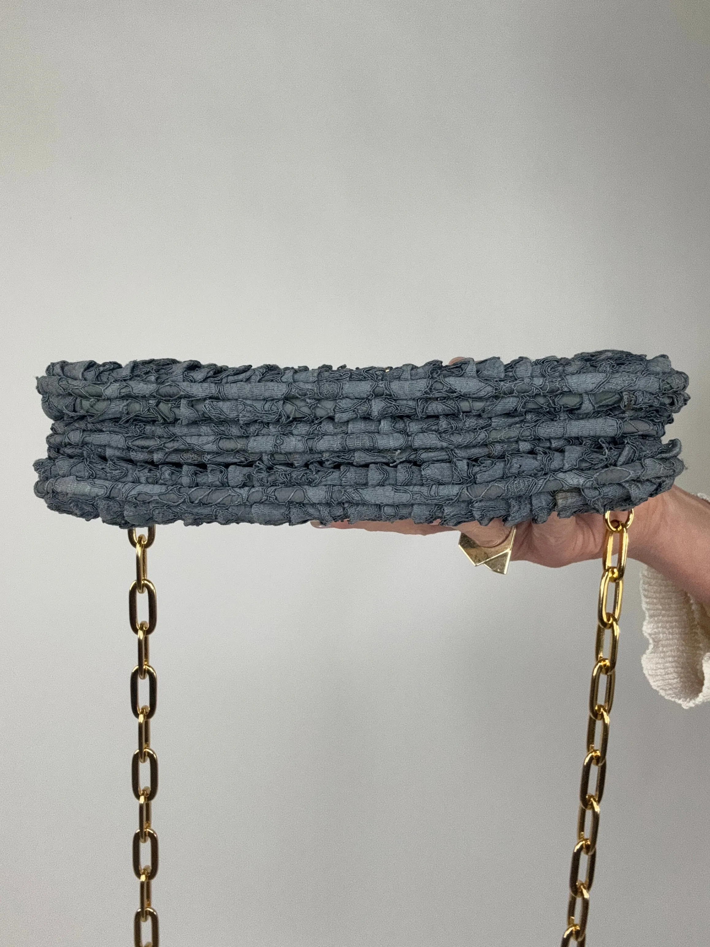 Miu Miu Matelasse Rare Denim Lace Two Way Bag