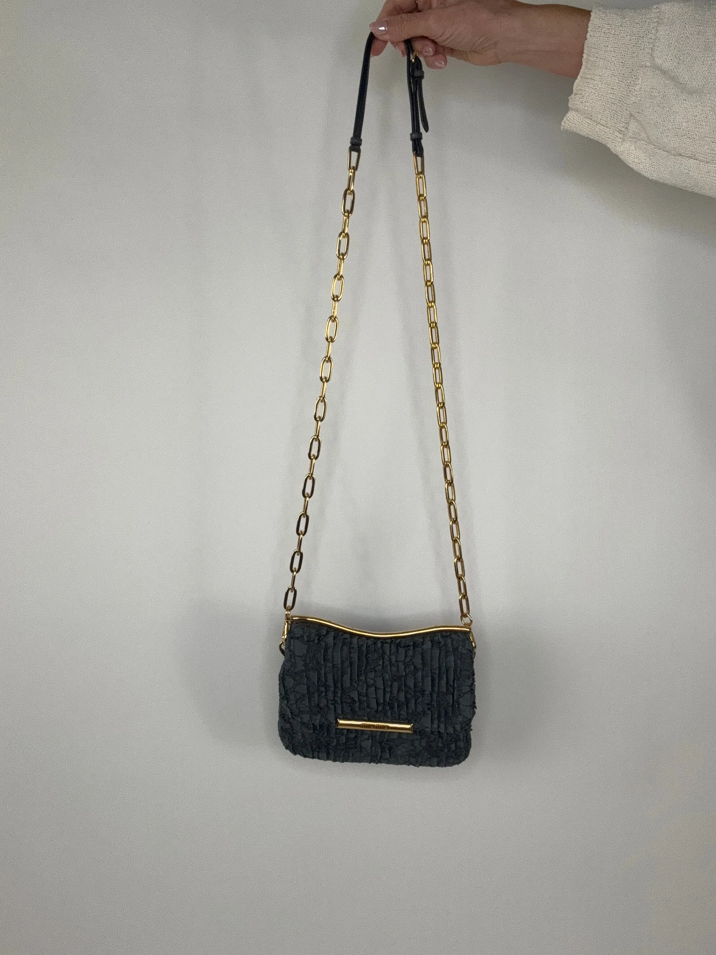 Miu Miu Matelasse Rare Denim Lace Two Way Bag