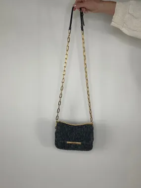 Miu Miu Matelasse Rare Denim Lace Two Way Bag