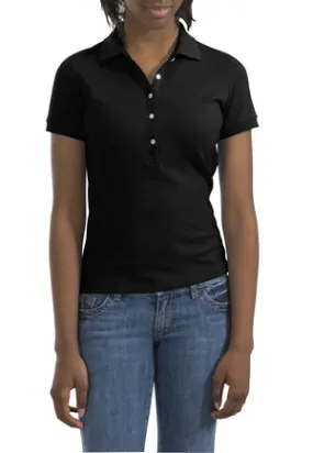 NEW  District Threads - Ladies Stretch Pique Polo.  DT3010
