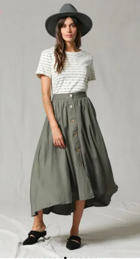 Olive Maxi Skirt