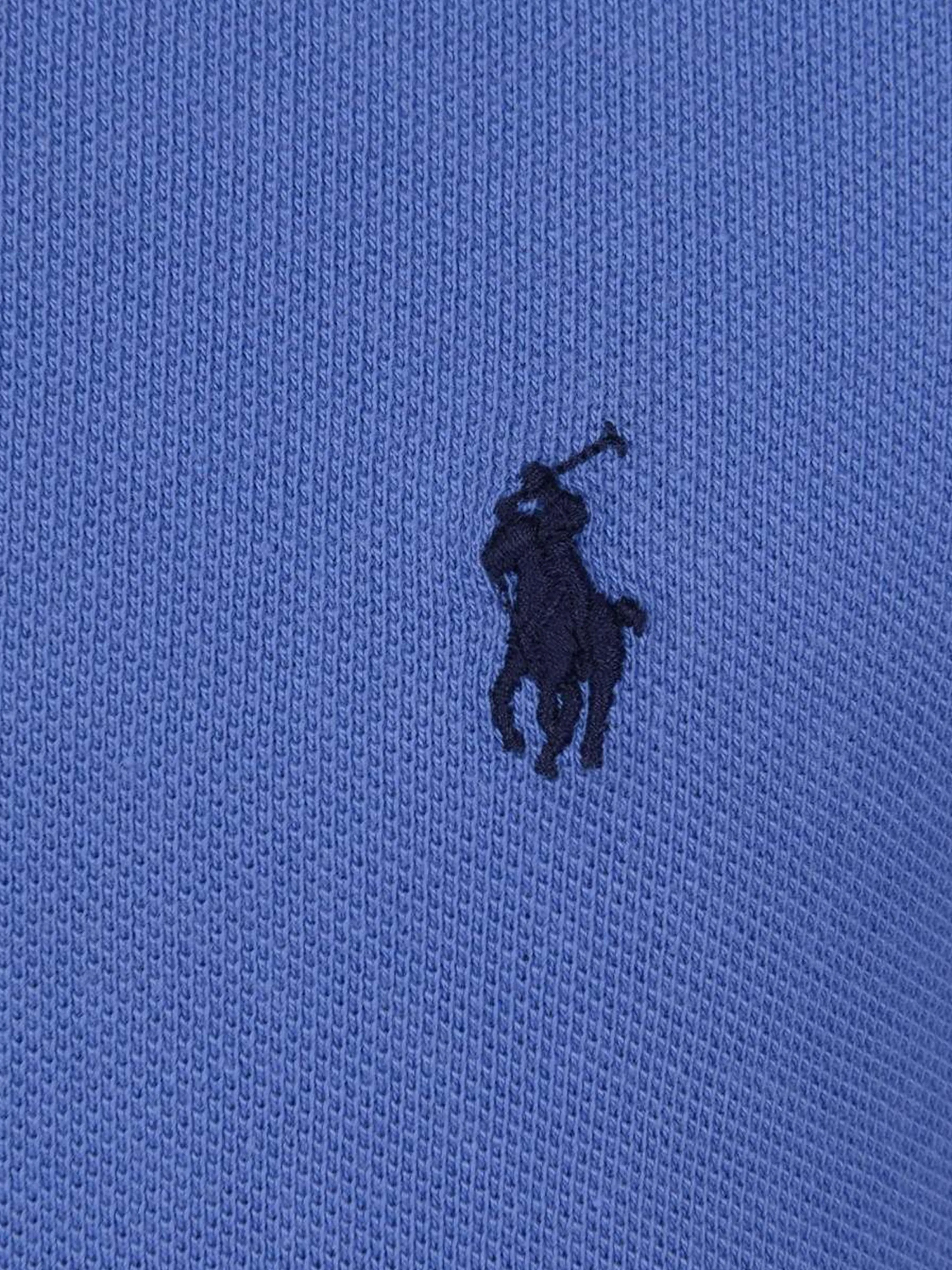 Ralph Lauren Boys Polo Tops - Blue Cotton Custom Fit Polo Top