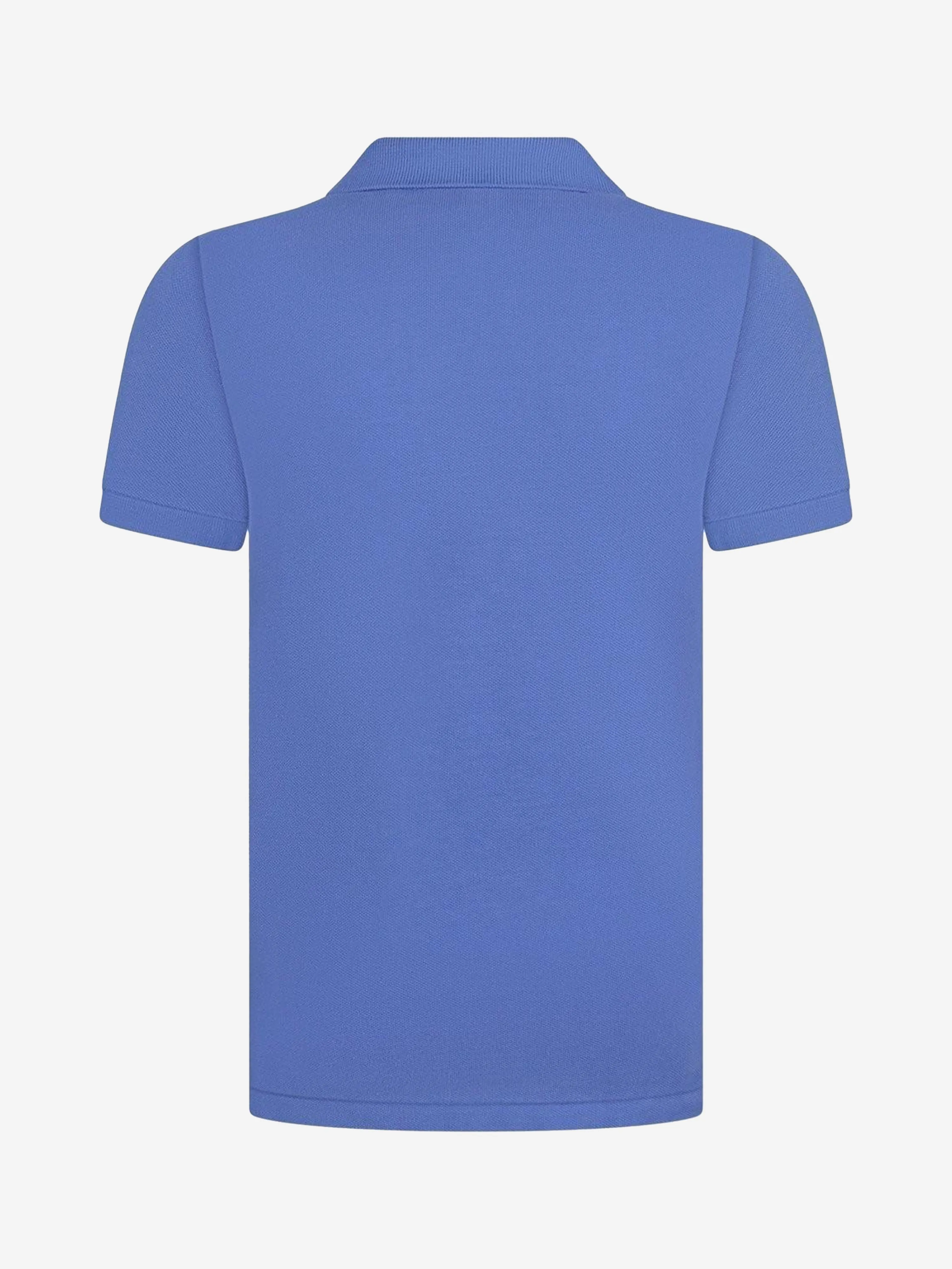 Ralph Lauren Boys Polo Tops - Blue Cotton Custom Fit Polo Top