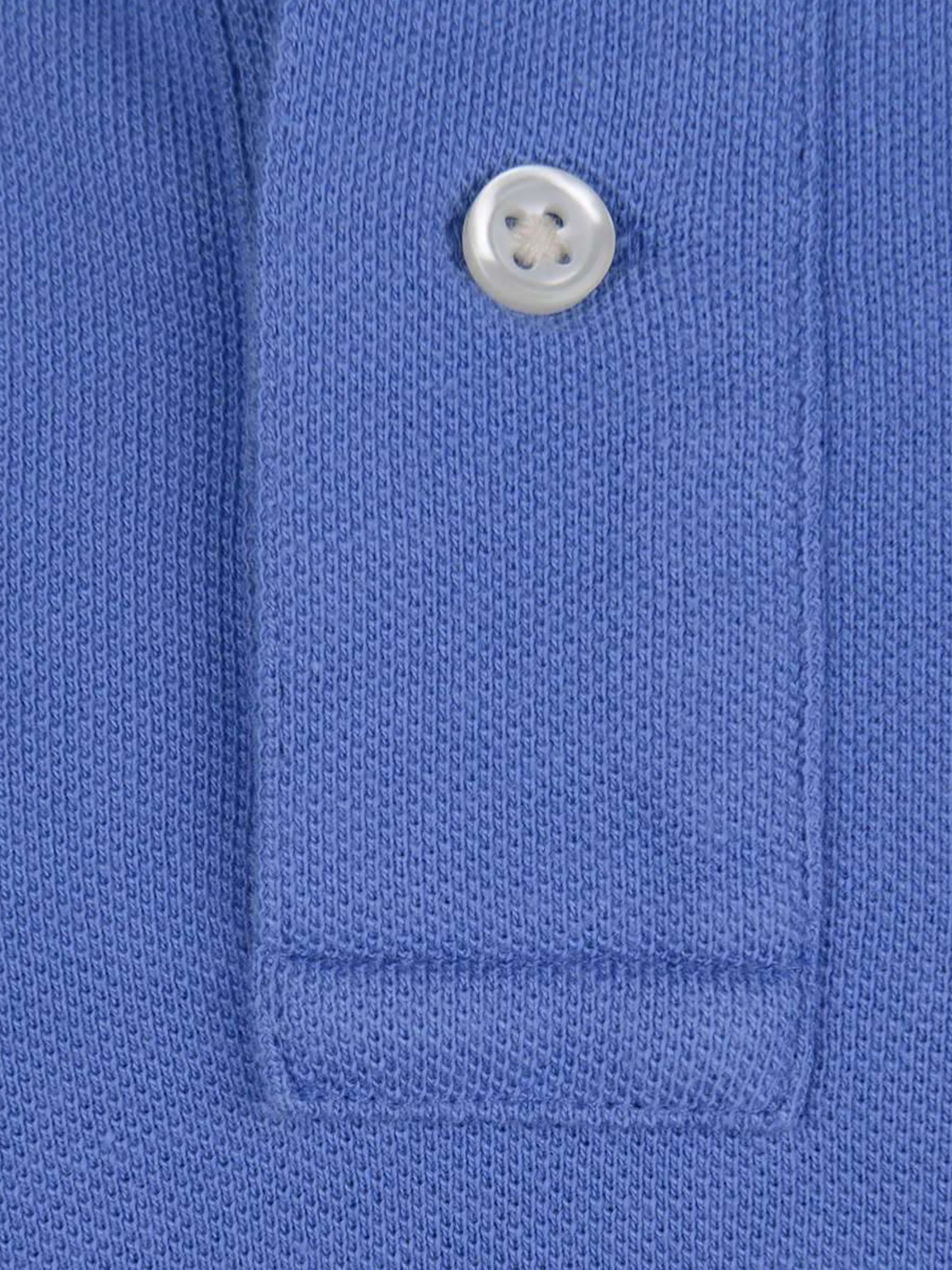 Ralph Lauren Boys Polo Tops - Blue Cotton Custom Fit Polo Top