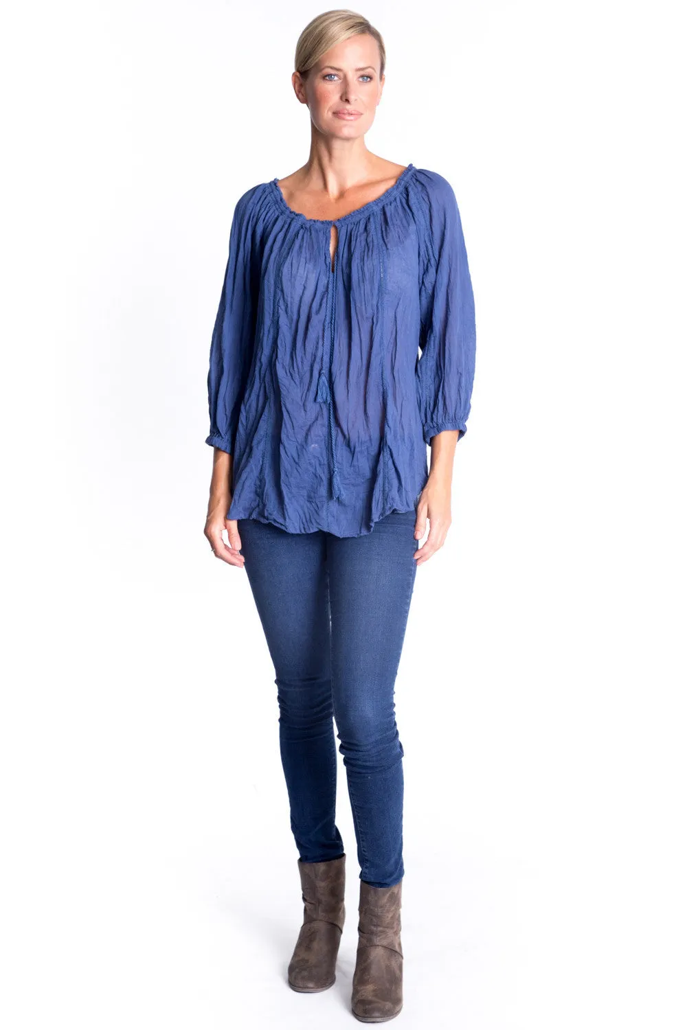 Samara Top in Denim