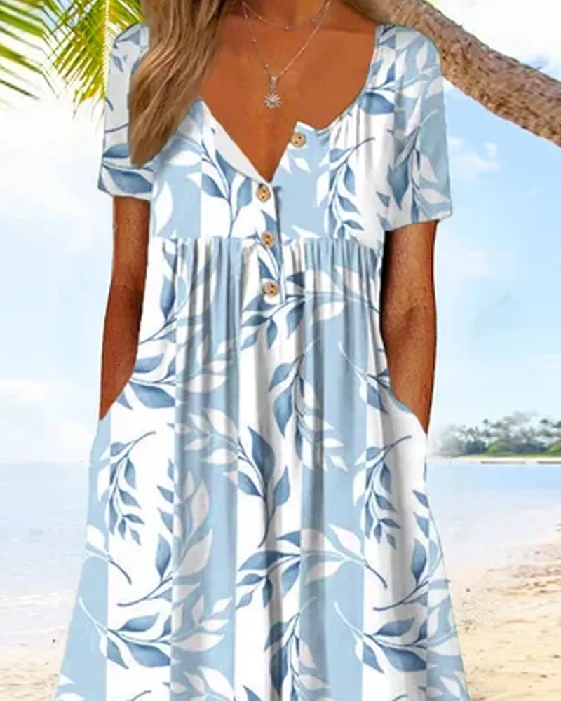 Slim-fitting short-sleeved dress