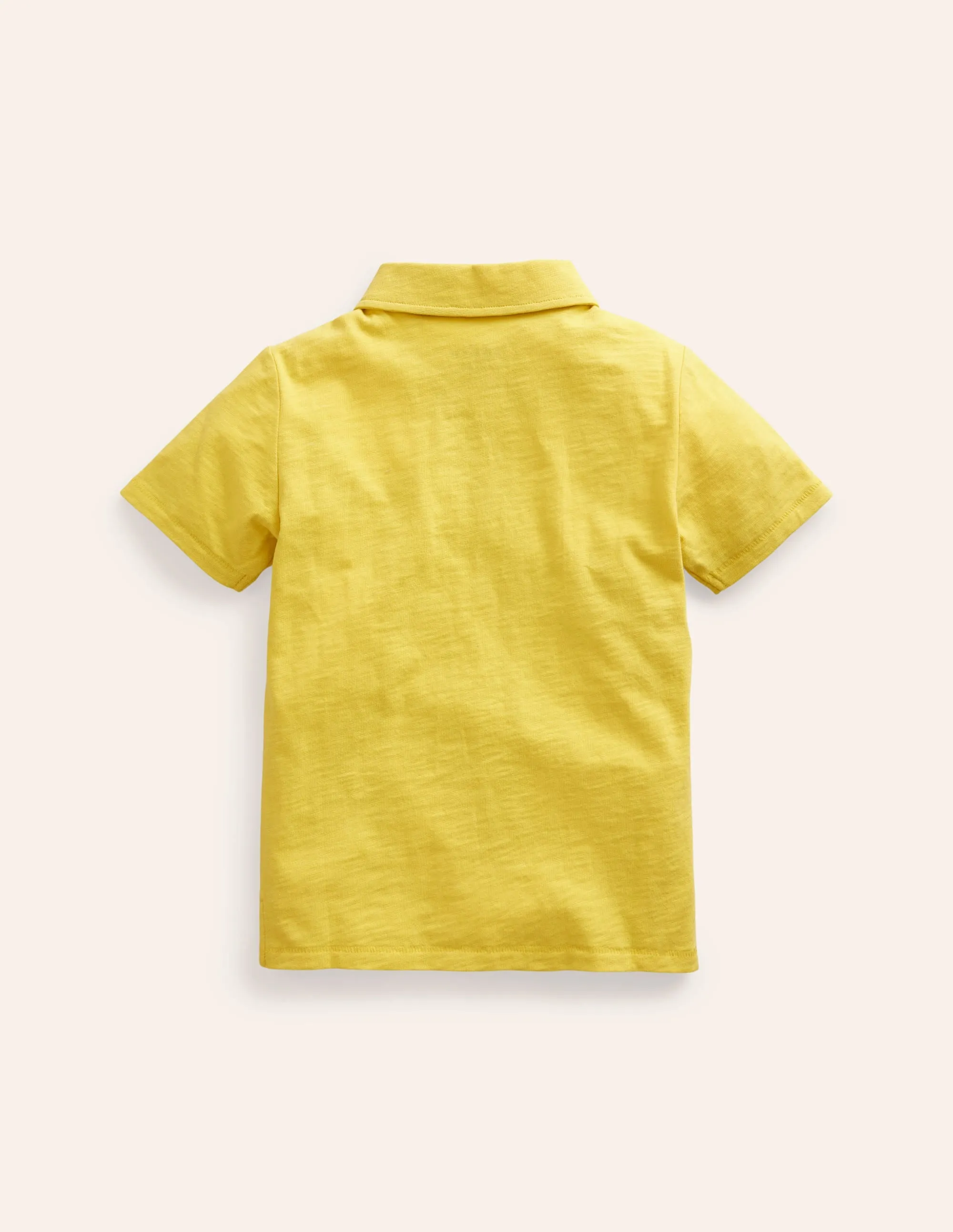 Slub Polo Shirt-Lemon Yellow