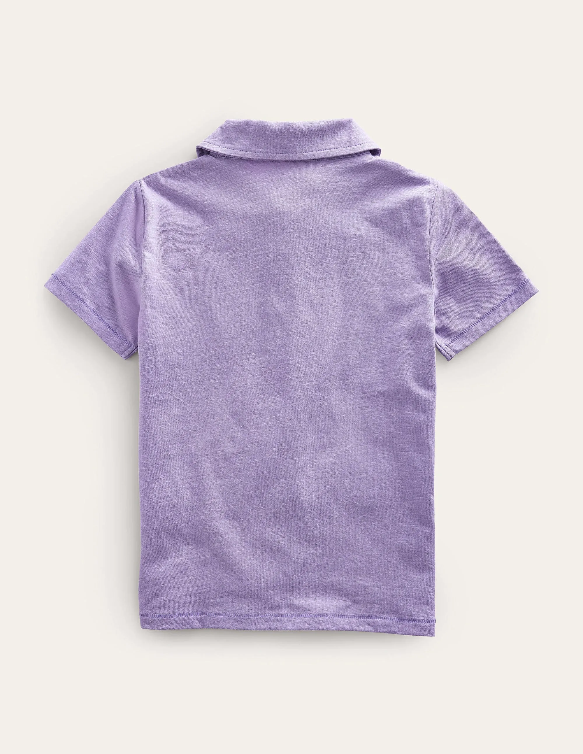 Slub Polo Shirt-Misty Lavender
