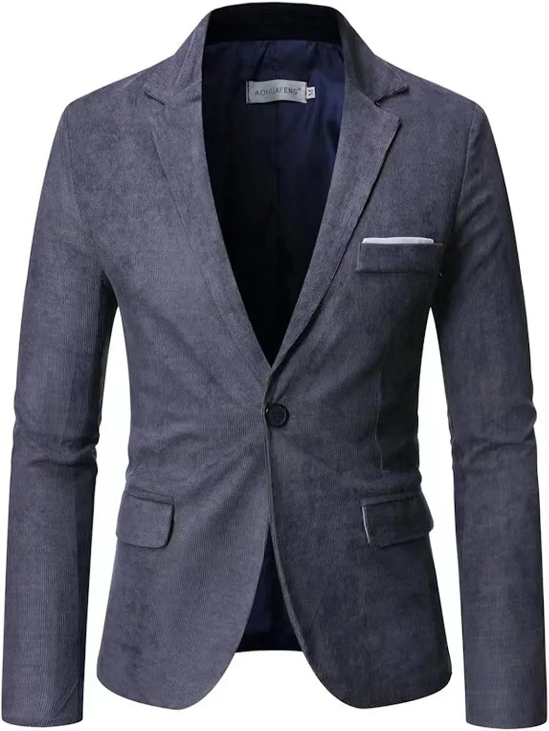 Stylish Blazer for Mens Notched Lapel Slim Fit Suit Jacket One Button Tuxedo Jackets for Wedding Prom Party Dinner