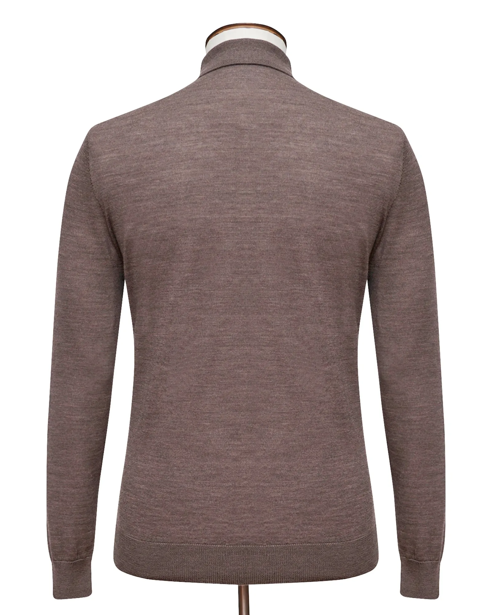 Taupe Melange Fine Merino Polo