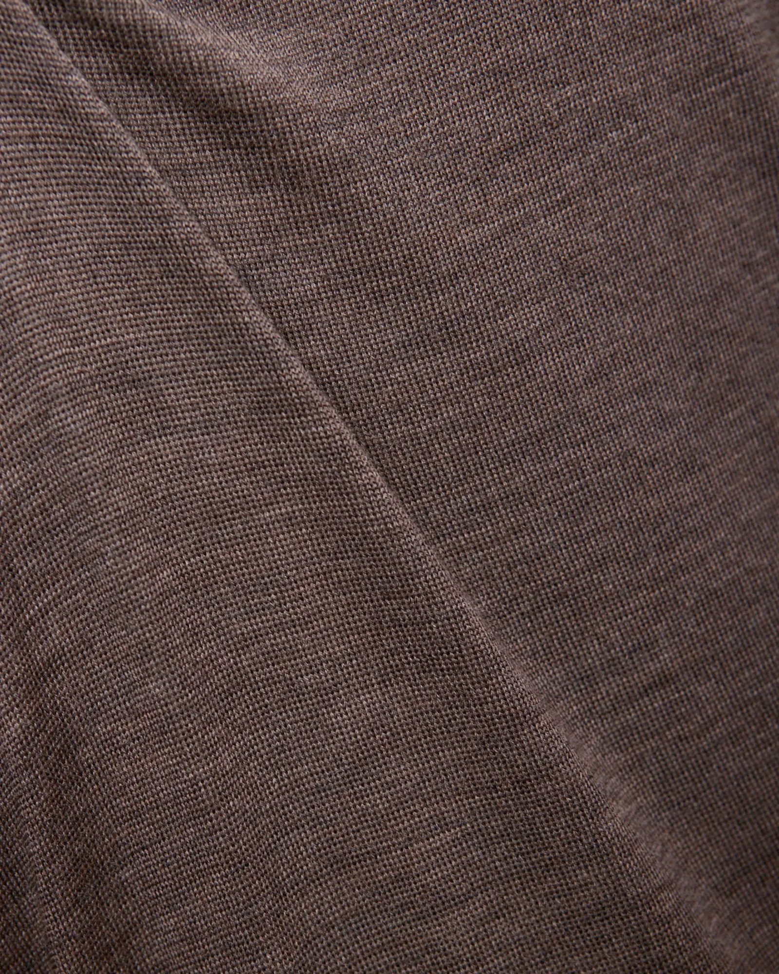 Taupe Melange Fine Merino Polo