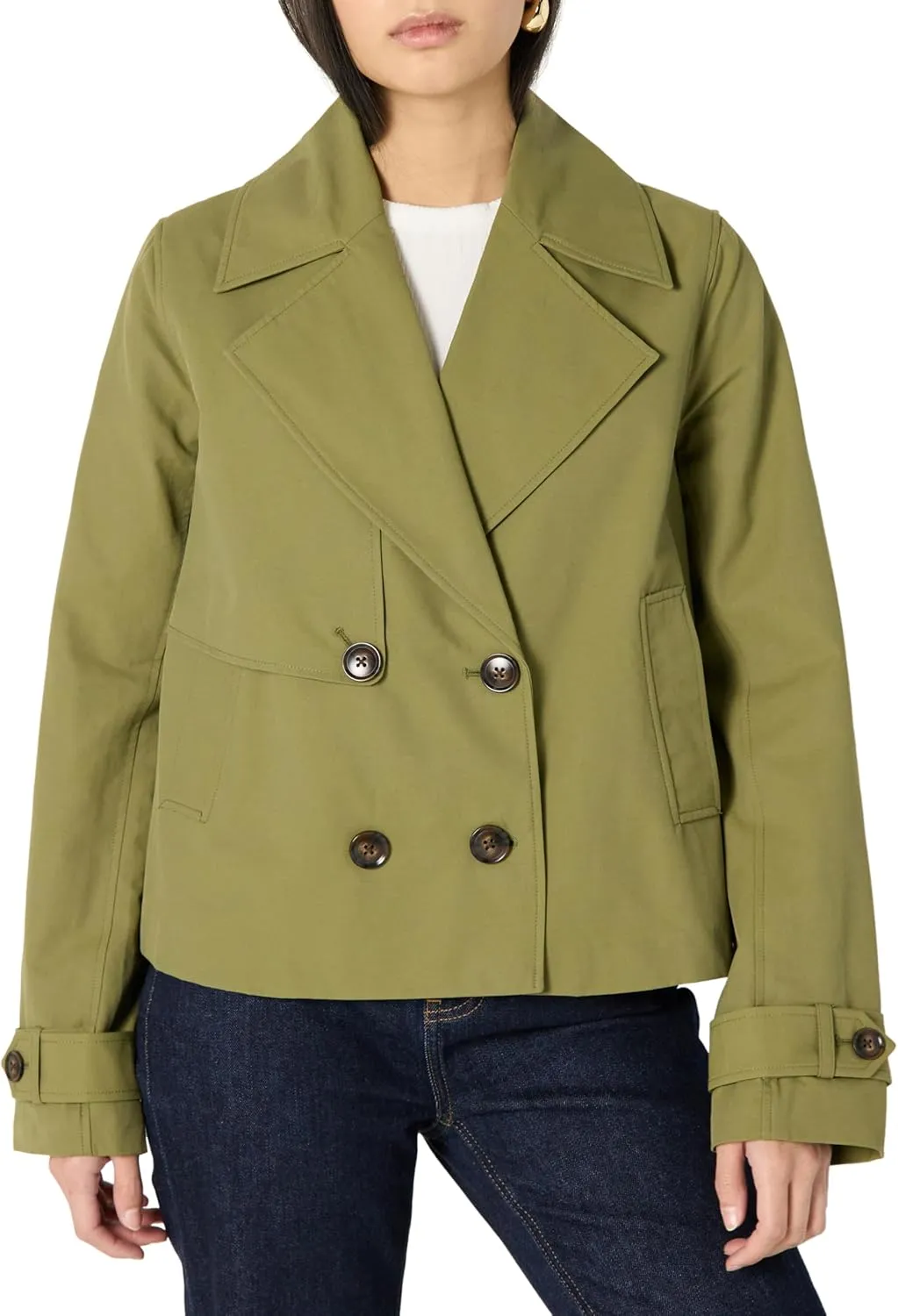 The Drop Women's Plus Size Mara Cropped Trench