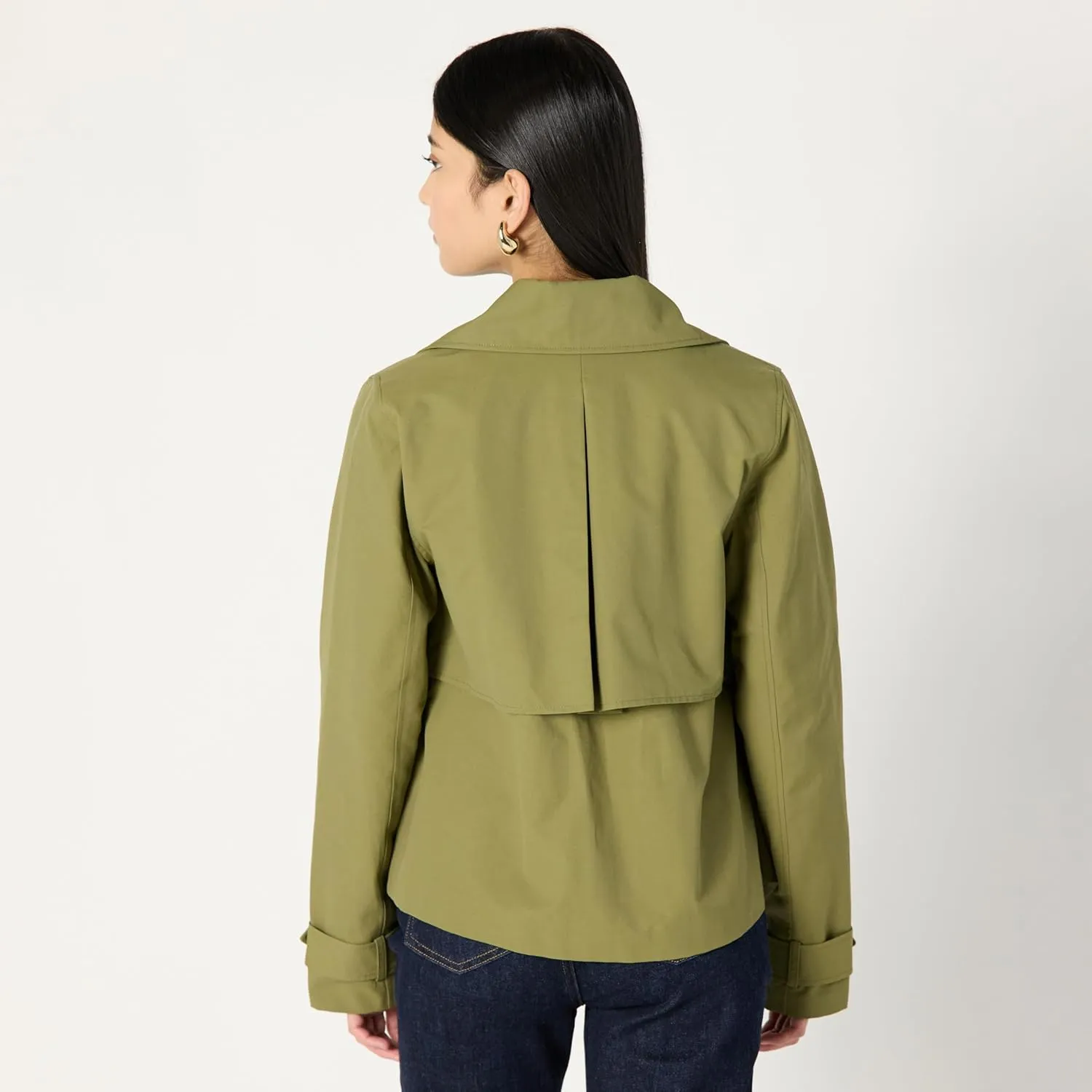The Drop Women's Plus Size Mara Cropped Trench