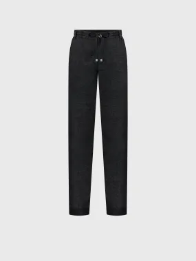 Trousers with Elasticated Waistband Grey Anthracite