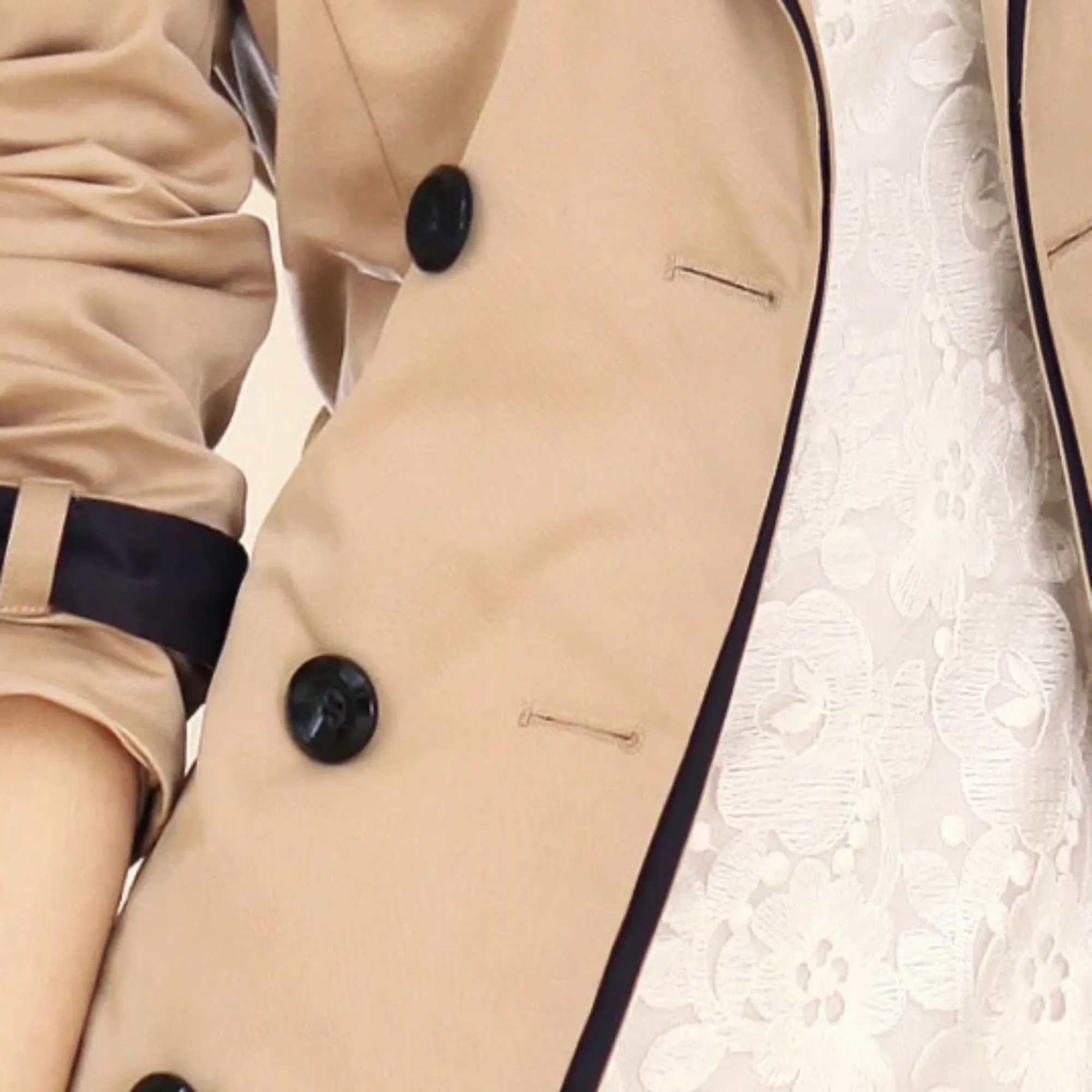 Women's Autumn Casual Slim Long-Sleeved Trench With Belt