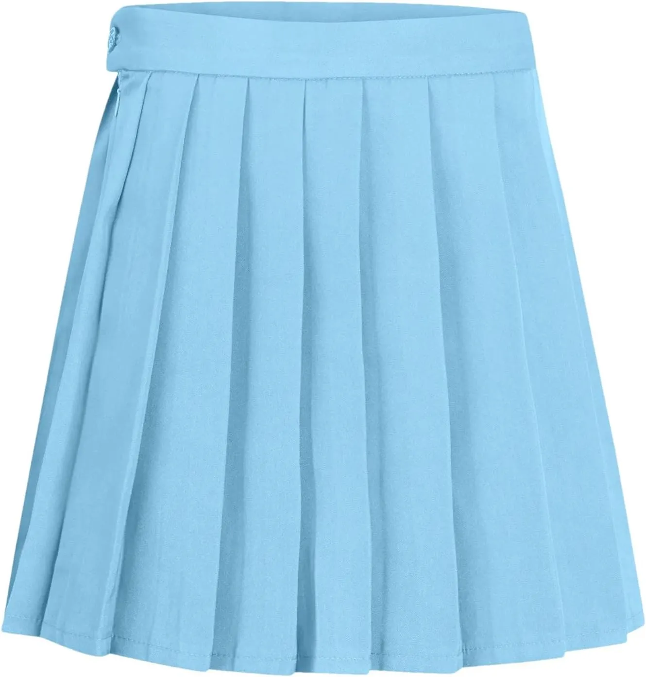 Womens Casual Pleated Mini Skirt High Waisted A-Line Comfortable Cute Ruffle Short Skirt