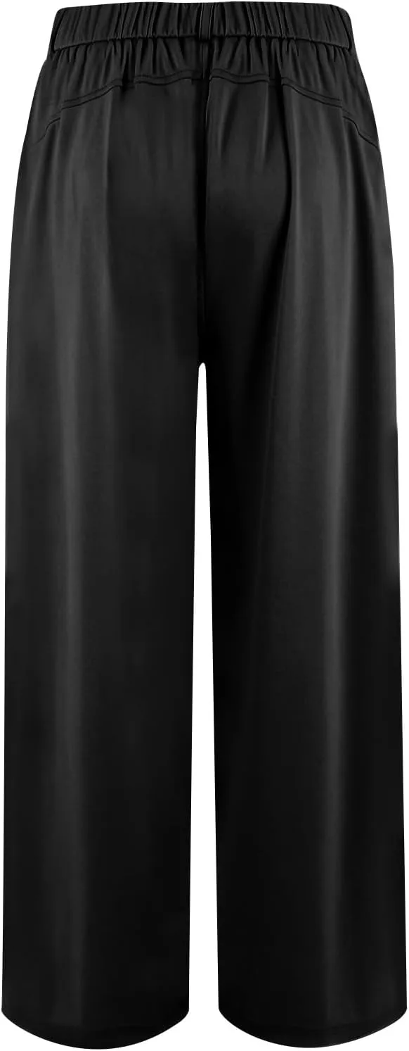 Women's Elegant High-Waist Wide-Leg Trousers Comfortable, Stylish, and Versatile Pants for Any Occasion