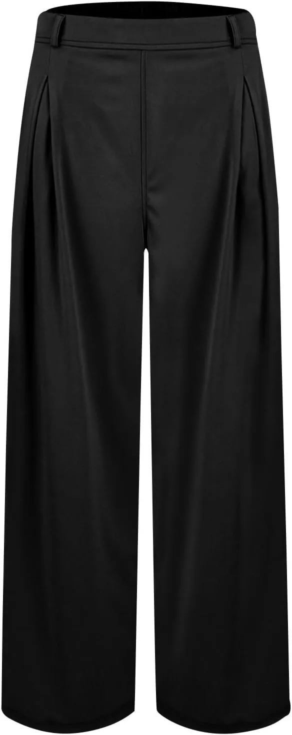 Women's Elegant High-Waist Wide-Leg Trousers Comfortable, Stylish, and Versatile Pants for Any Occasion