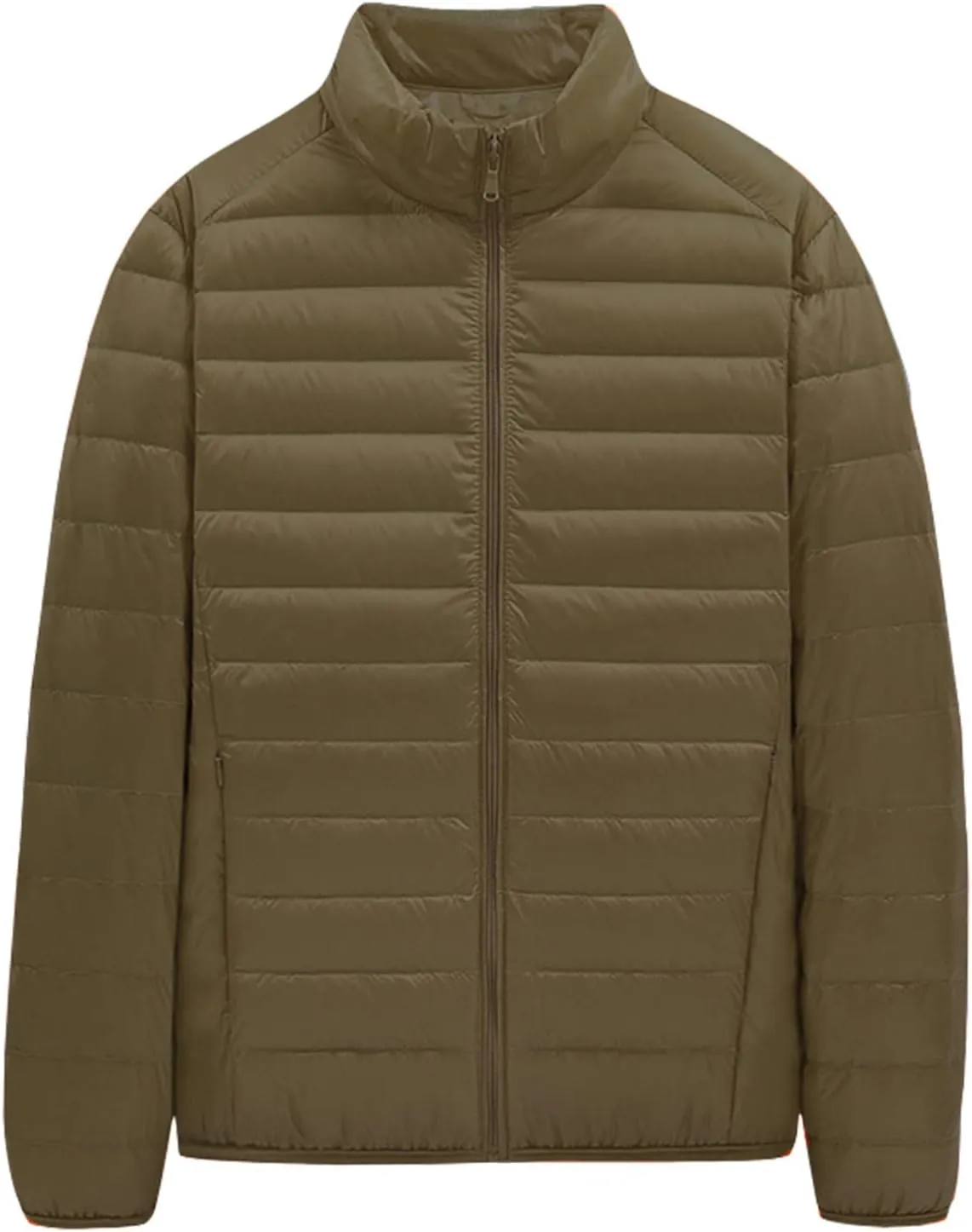 Ymosrh Mens Jackets Down Cotton Jacket Light and Thin Stand Collar Loose Large Casual Jacket